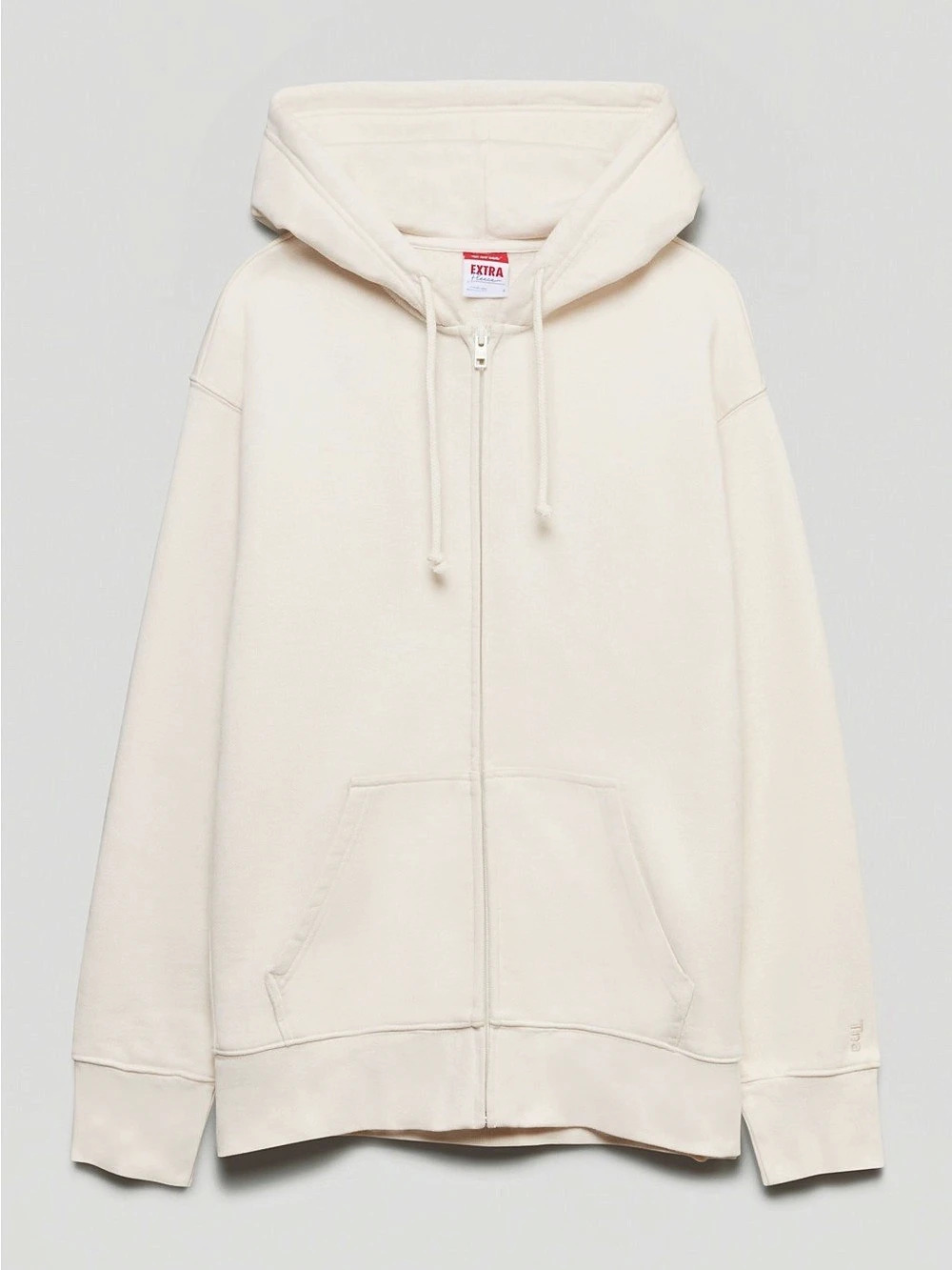 TNA • Aritzia Extra Fleece Boyfriend Zip-Up Hoodie Large Cream